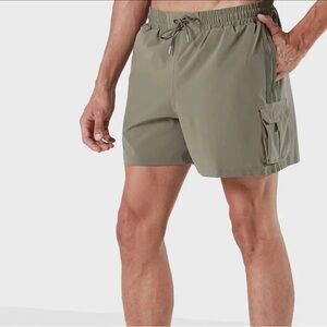 NWT adidas Originals x Ivy Park Swim Shorts Dark Khaki Sz Medium